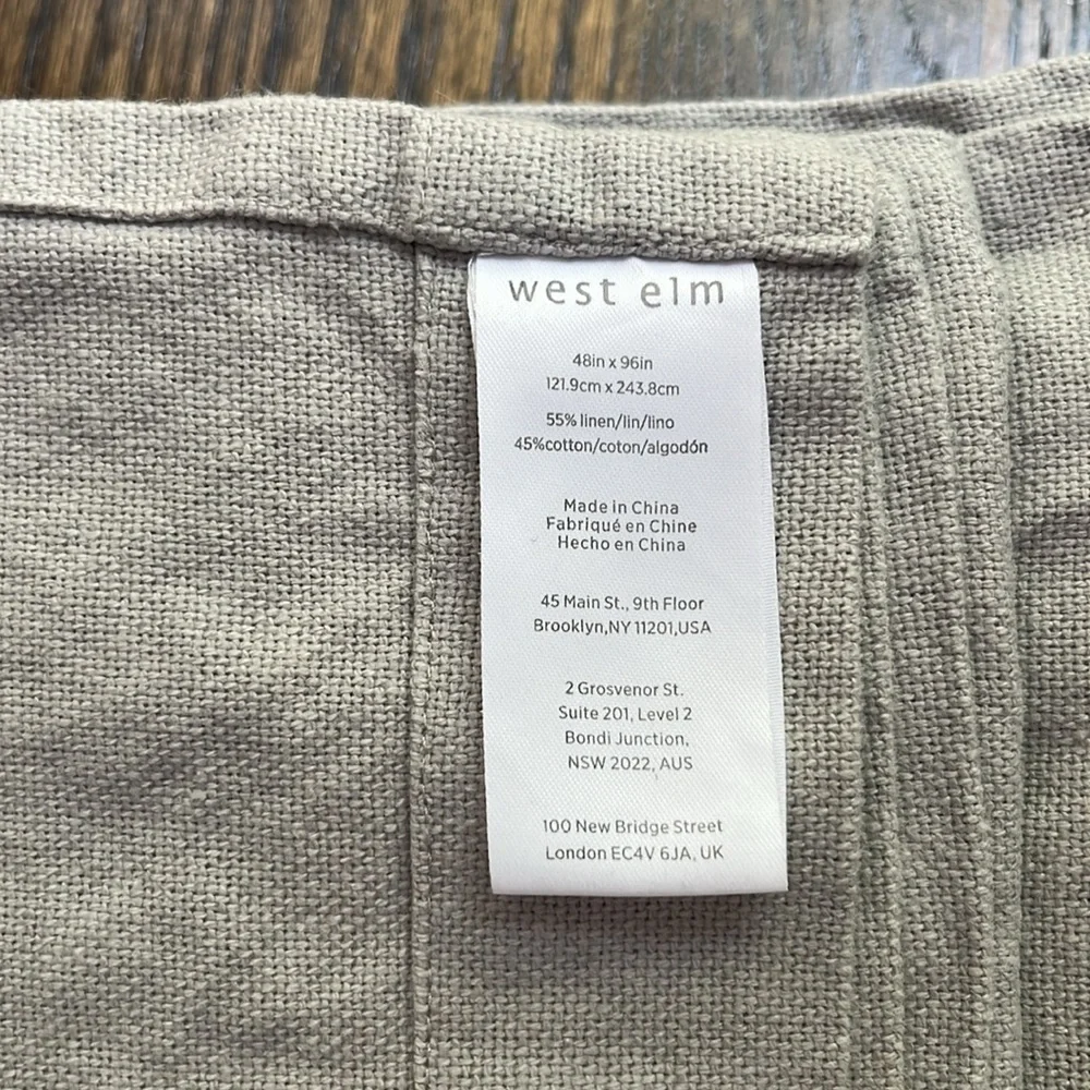 West Elm linen/cotton curtain panels